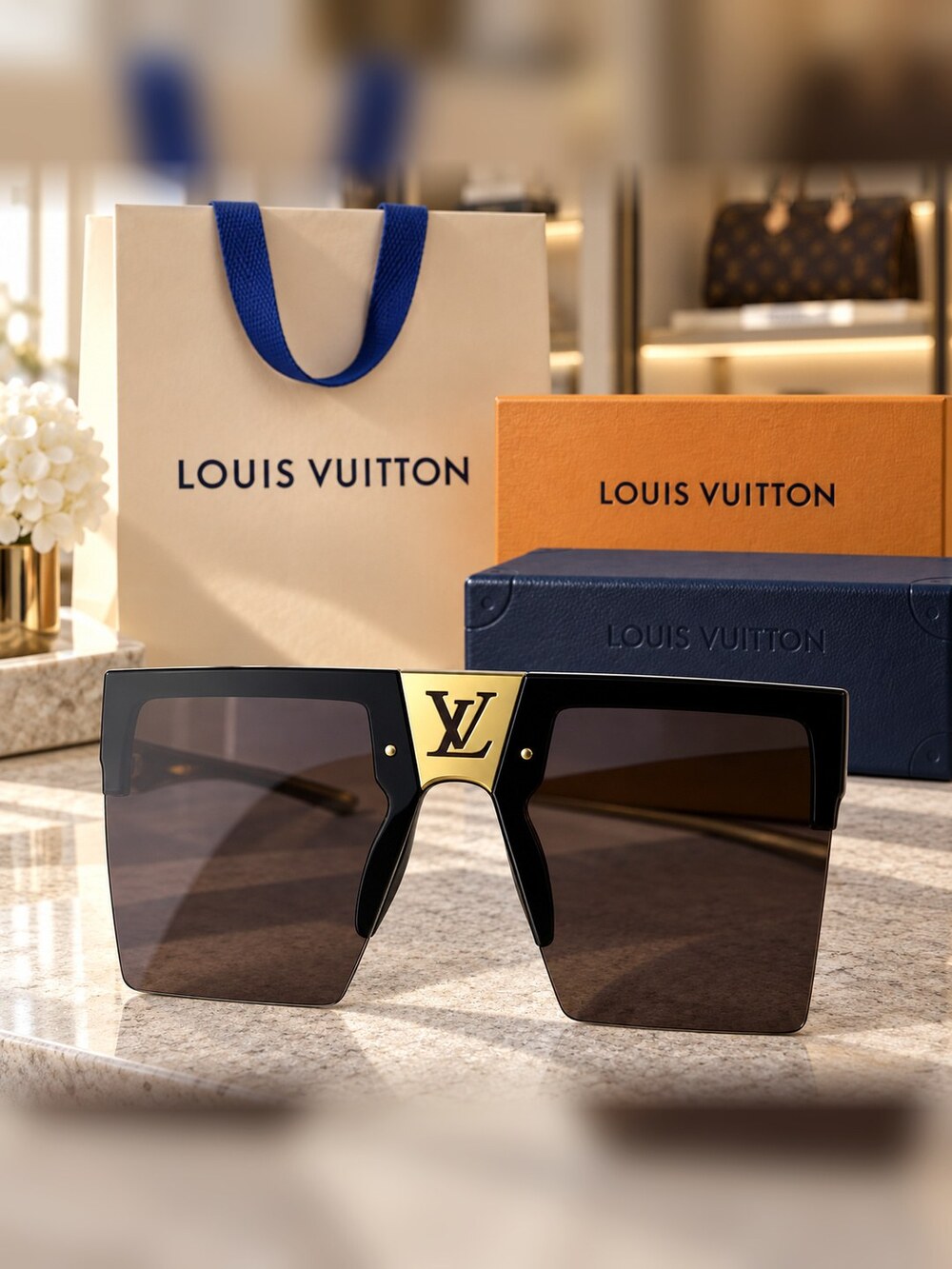 Louis Vuitton Square Shield Sunglasses - Picture 5 of 6